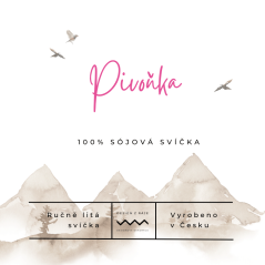Pivoňka, sójová svíčka