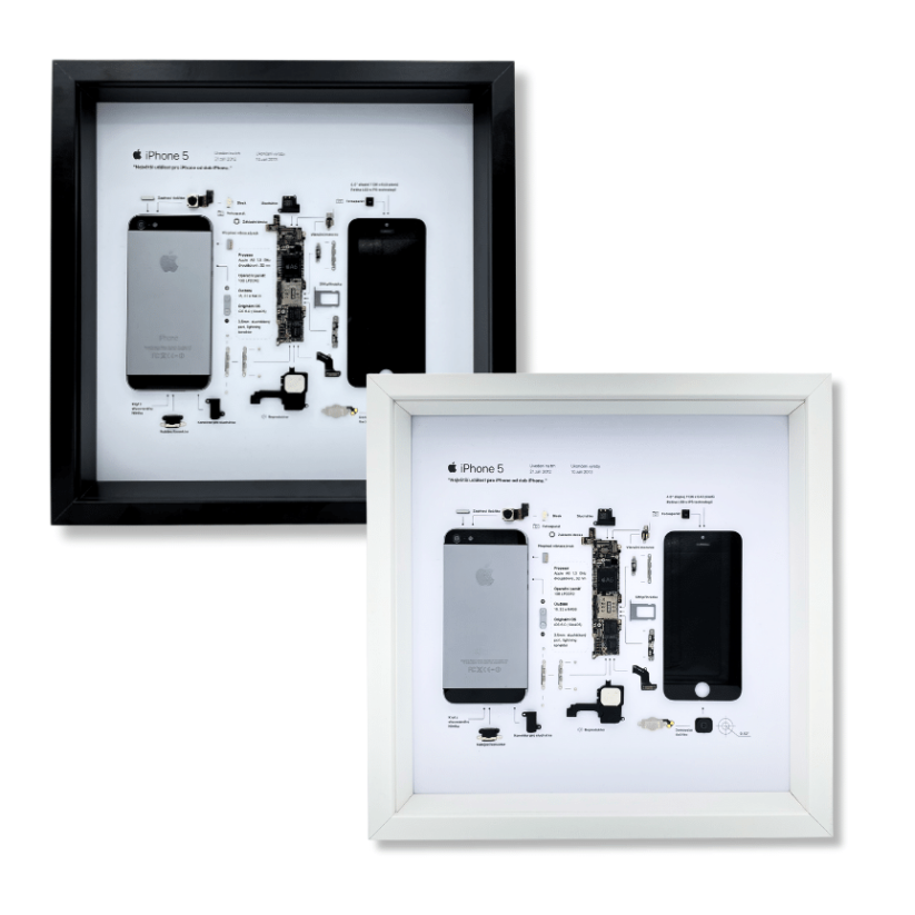Obraz, Apple iPhone 5 černý - Barva rámečku: Černá