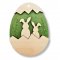 Velikonoční dřevěné vajíčko, zajíčci