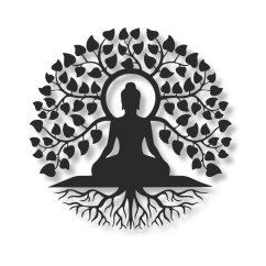 Strom života - Buddha, nástěnná dekorace