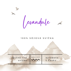 Levandule, sójová svíčka