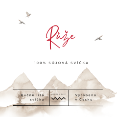 Růže, sójová svíčka