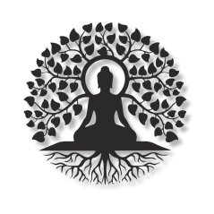 Strom života - Buddha, nástěnná dekorace