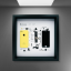Obraz, Apple iPhone 5C žlutý - Barva rámečku: Černá