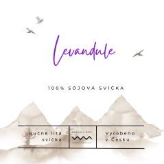 Levandule, sójová svíčka