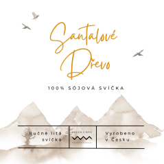 Santalové dřevo, sójová svíčka
