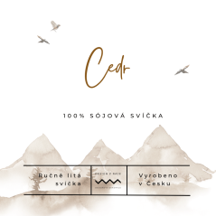 Cedr, sójová svíčka