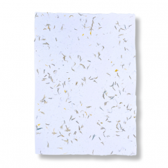Ruční papír, bílý s květinami A4 (5 listů)