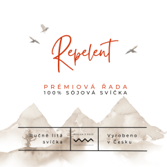 Repelent, prémiová sójová svíčka