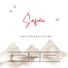 Šafrán, sójová svíčka
