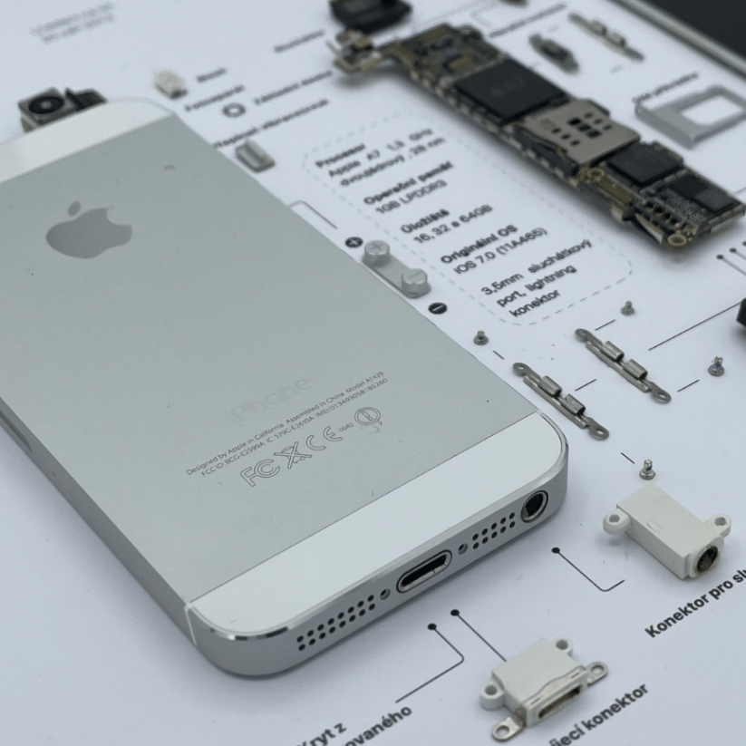 Obraz, Apple iPhone 5S - Barva rámečku: Bílá